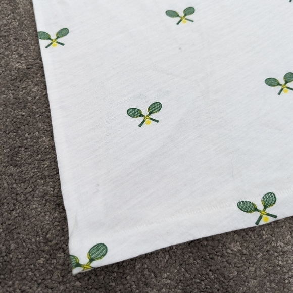 J. Crew white cotton Tshirt with tennis print size XXSmall - Picture 2 of 8